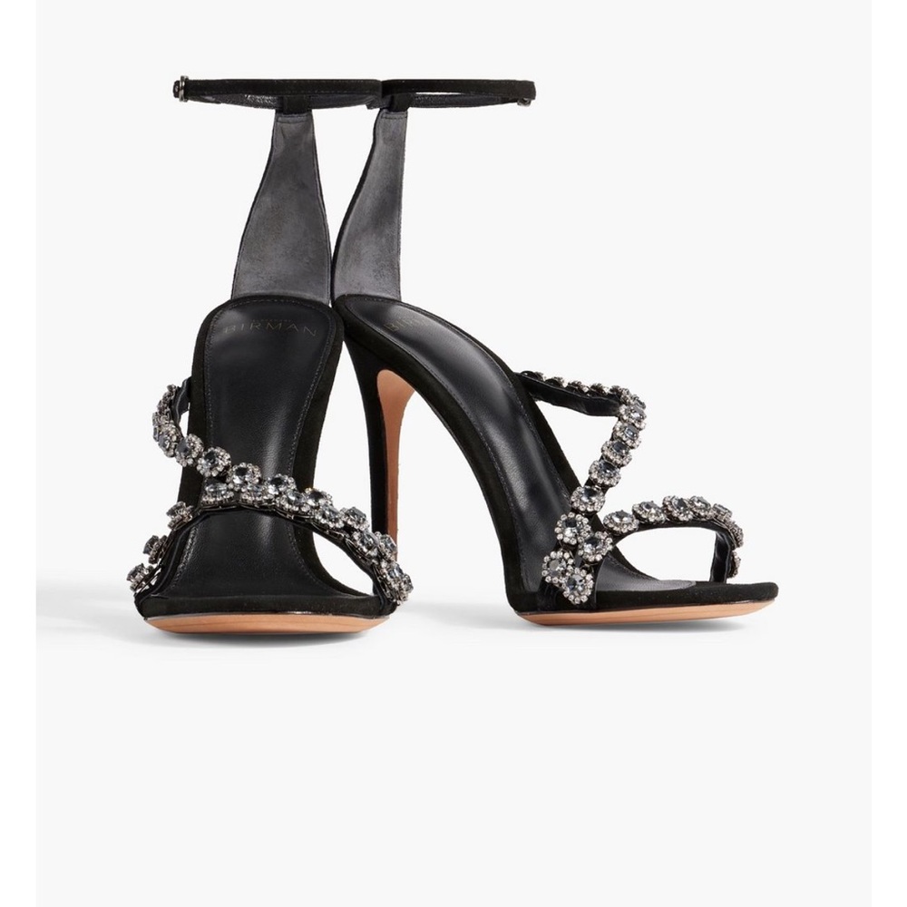 Alexandre Birman Cara Crystal Suede Sandals, Size 8.5/ 38.5. Never worn.